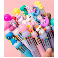 Ручки шариковые автоматические многоцветные