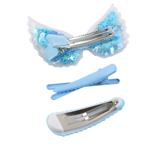 Украшение для волос Зажим, набор 3 шт, голубой, КОКОС, 216308