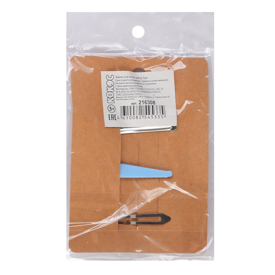 Украшение для волос Зажим, набор 3 шт, голубой, КОКОС, 216308