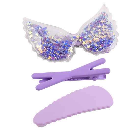 Украшение для волос Зажим, набор 3 шт, сиреневый, КОКОС, 216309