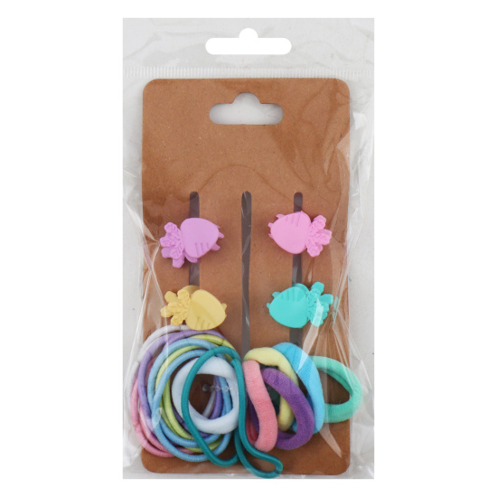 Украшение для волос, Ягодка, набор 19 шт, ассорти, краб, резинка, КОКОС, 218421