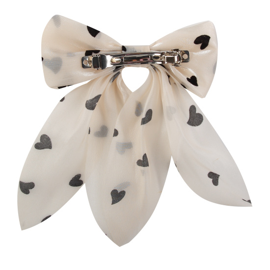 Украшение для волос Зажим, Бант, 13*20 см, бежевый, КОКОС, 218139