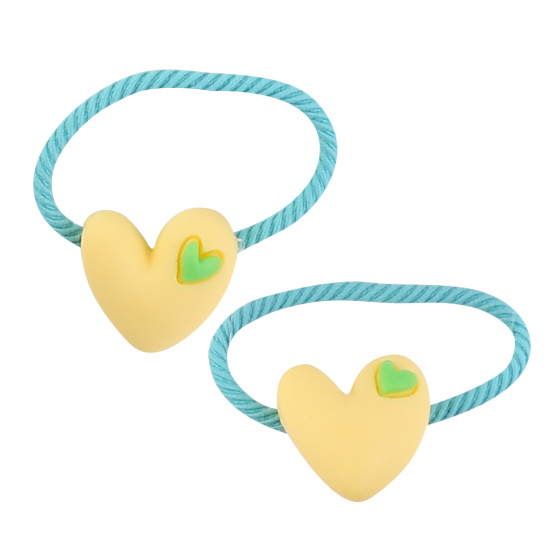 Украшение для волос Резинка, 3 см, желтый, набор 2 шт, КОКОС, 216304