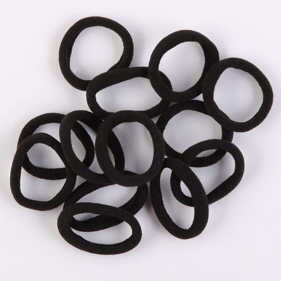 Украшение для волос Резинка, 2 см, черный, набор 12 шт, КОКОС, 241796