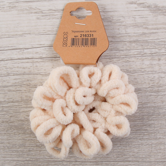 Украшение для волос Резинка, 8 см, бежевый, КОКОС, 216331