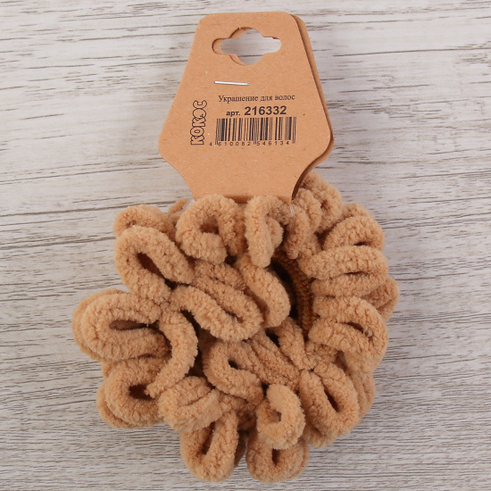 Украшение для волос Резинка, 8 см, коричневый, КОКОС, 216332