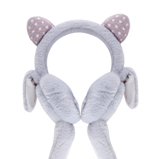 Ободок-наушники, Мяу, искусственный мех, цвет серый, КОКОС, 218414