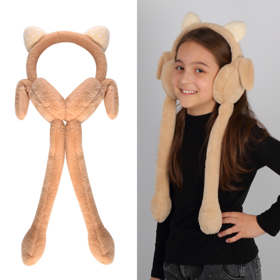 Ободок-наушники, Мяу, искусственный мех, цвет бежевый, КОКОС, 218416