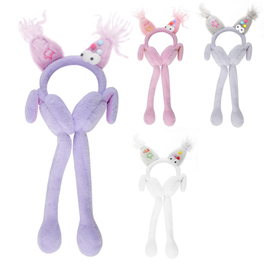 Ободок-наушники, Crazy, ассорти 4 вида, искусственный мех, КОКОС, 218418