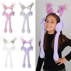 Ободок-наушники, Crazy, ассорти 4 вида, искусственный мех, КОКОС, 218418