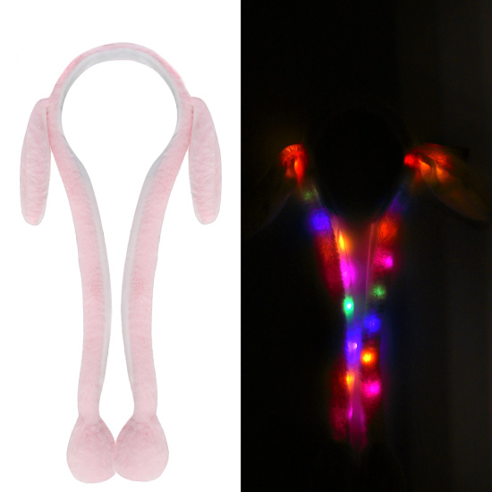 Ободок-наушники, Зайка, искусственный мех, цвет розовый, КОКОС, 218412