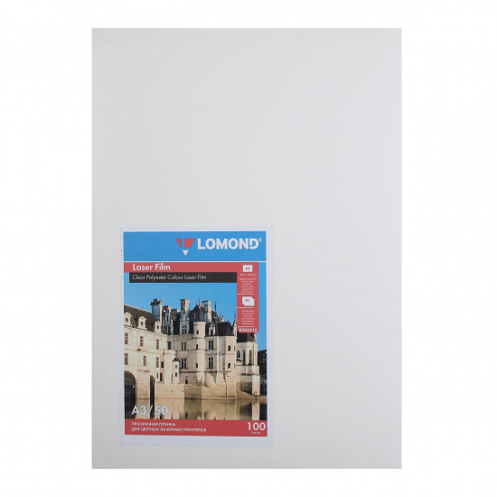 Пленка Lomond 100 мкм, А3, 50 листов, односторонняя, прозрачная, для лазерных принтеров 0703315