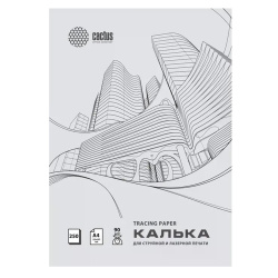 Калька универсальная, Cactus, 90 г/кв.м, А4, 250 листов, CS-TR90-A4250