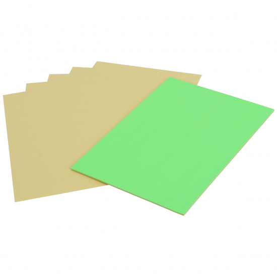 Этикетки самоклеящиеся 210*297 мм, 1 шт. на листе, 70 г/кв.м, А4, 20 листов, цвет зеленый неоновый KLERK 210432