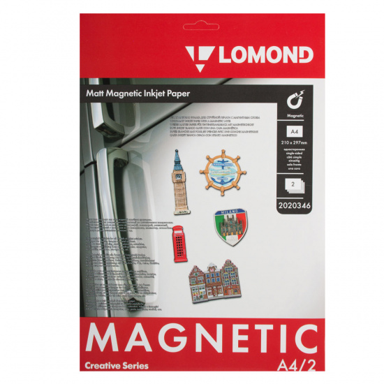 Бумага с магнитным слоем А4/2 мат Lomond 2020346