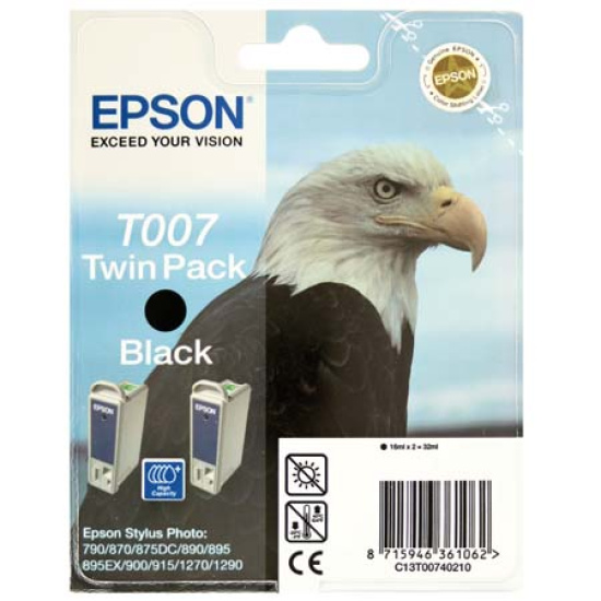 Картридж EPSON T007402 Stylus Photo 870/1270/1290 black double (о)