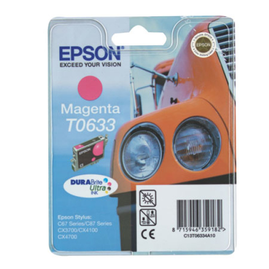 Картридж EPSON T06334A Stylus C67/87 CX3700/4100/ magenta (о)