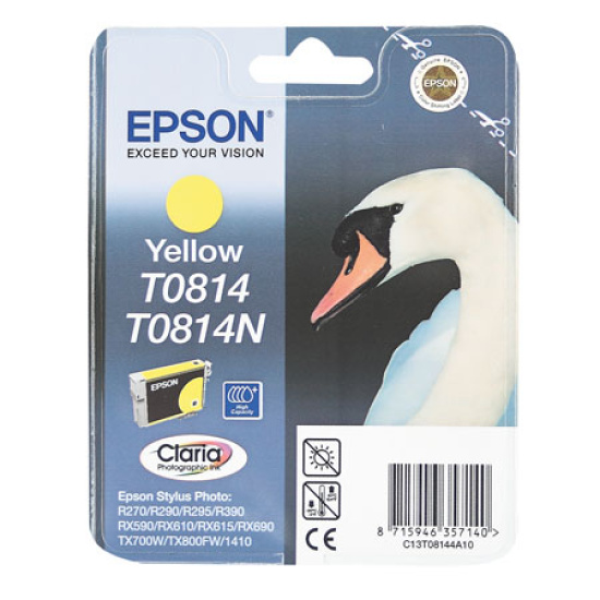 Картридж EPSON T08144A/T11144A10 R270/390/RX590/T50 yellow повыш.емкость -  11ml (o)