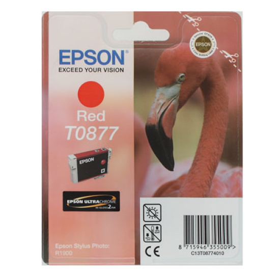 Картридж EPSON T08774  R1900 red (о)