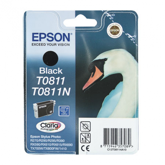 Картридж EPSON T08114A/T11114A10 R270/390/RX590/T50 black повыш.емкость 11ml (o)