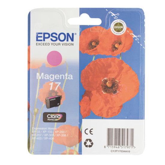 Картридж EPSON T1703 для XP33/203/303 magenta (о)