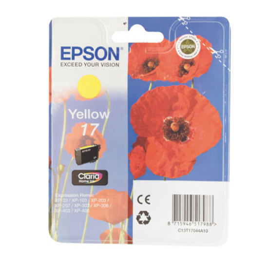 Картридж EPSON T1704 для XP33/203/303 yellow (о)