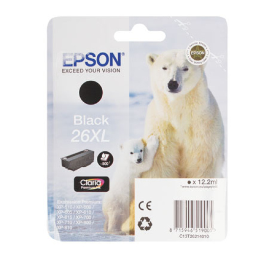 Картридж EPSON T2621 для XP600/700/800 XL black (о)