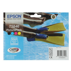 Картридж EPSON T584640 PicturePack PM240/280 набор 4 цвета + бумага (о)