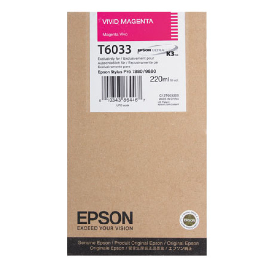 Картридж EPSON T603300 Stylus Pro 7800/9800 (220ml) magenta (о)