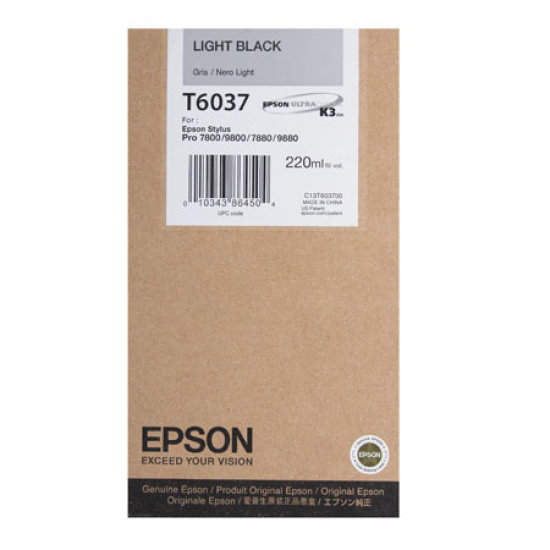 Картридж EPSON T603700 Stylus Pro 7800/9800 (220ml) light black (о)