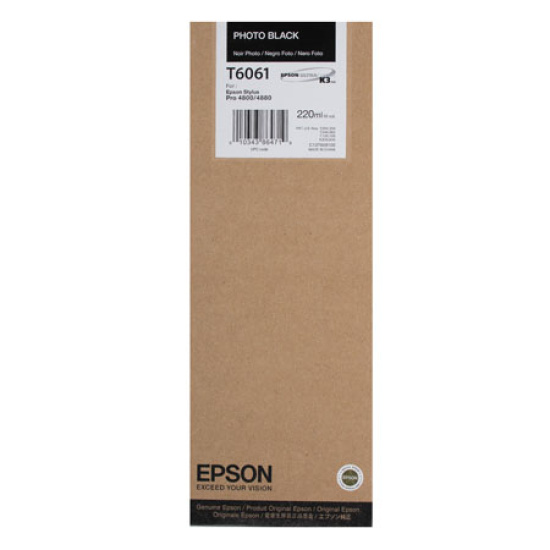 Картридж EPSON T606100 Stylus Pro 4800/4880 (220ml) foto black (о)