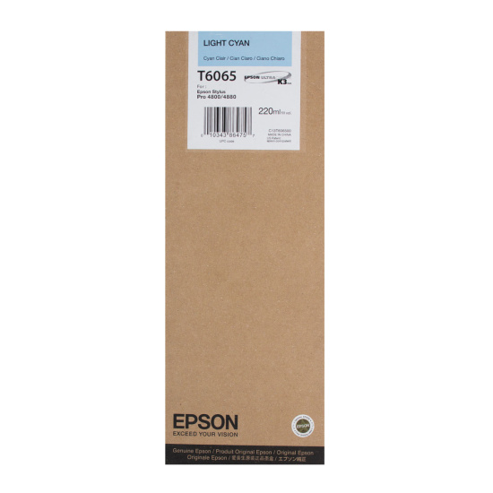 Картридж EPSON T606500 Stylus Pro 4800 (220ml) light cyan (о)