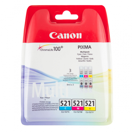 Картридж CANON CLI-521С/M/Y  Pixma iP3600/4600/4700 набор 3 цвета (о)