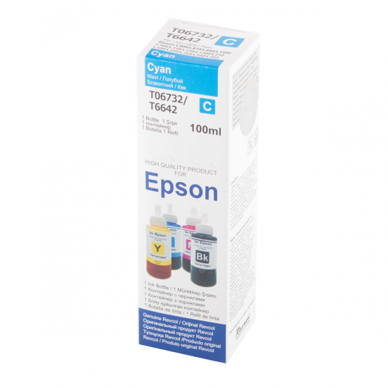 Чернила EPSON T66/Т67 L-серия cyan (100 мл.) (ориг.упаковка) Revcol (128594)