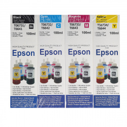 Чернила EPSON T66/Т67 L-серия 4 цвета (4*100 мл.) (ориг.упаковка) Revcol