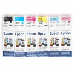 Чернила EPSON T66/Т67 L-серия 6 цветов (6*100 мл.) (ориг.упаковка) Revcol