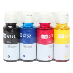 Чернила HP GT51/ GT52  Dye C/M/Y/BK набор 4 цвета Revcol