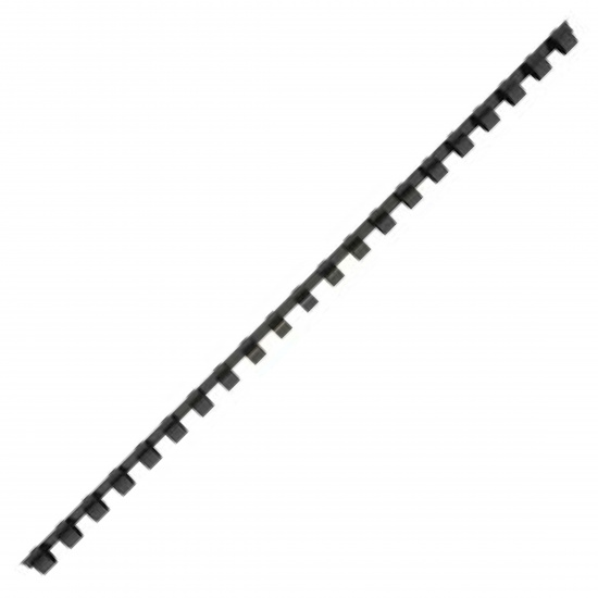 Пружина пластиковая для переплета 10 мм (45-65 листов), черный, 100 шт РеалИСТ