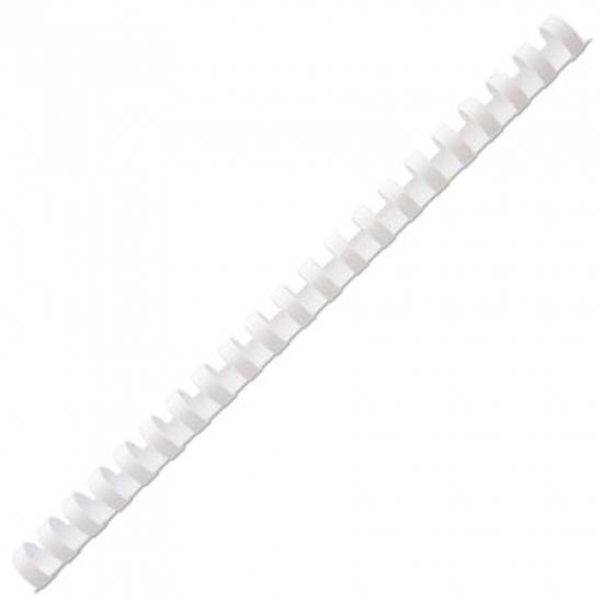 Пружина пластиковая для переплета 16 мм (125-145 листов), белый, 100 шт РеалИСТ
