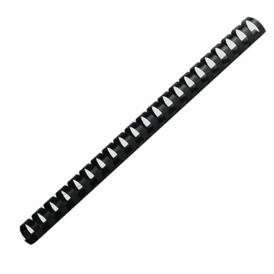 Пружина пластиковая для переплета 19 мм (160-170 листов), черный, 100 шт РеалИСТ
