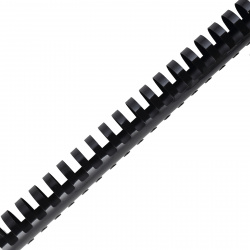 Пружина пластиковая для переплета 28 мм (240-270 листов), черный, 50 шт