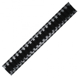 Пружина пластиковая для переплета 45 мм (415-440 листов), черный, 50 шт РеалИСТ