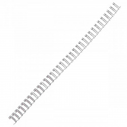 Пружина металлическая для переплета 9,5мм (75 листов), белый, шаг 3:1, 100шт