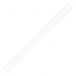 Пружина металлическая для переплета 11,1мм (85 листов), белый, шаг 3:1, 100шт