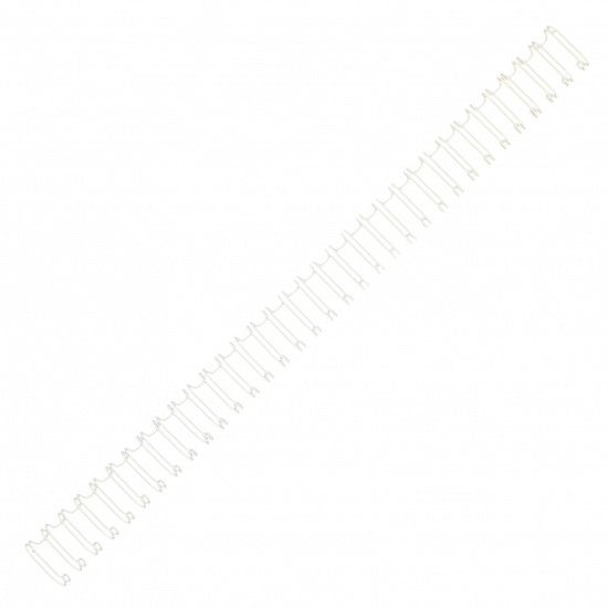 Пружина металлическая для переплета 12,7мм (100 листов), белый, шаг 3:1, 100шт