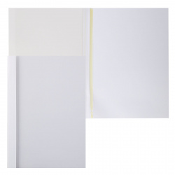 Термообложки 6мм (на 40-50 листов), ПВХ/картон, кожа, белый, 100шт