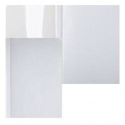 Термообложки 8мм (на 60-70 листов), ПВХ/картон, кожа, белый, 100шт