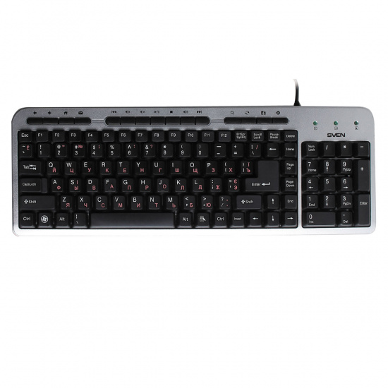 Клавиатура SVEN Standard 309M, USB серебро