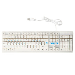 Клавиатура Defender White GK-172 RU, игров., подсветка,104 кнопки USB белая