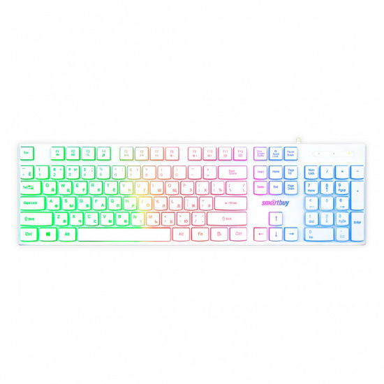 Клавиатура, SmartBuy, ONE 251 белая, проводная, USB, подсветка